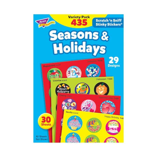 Trend Enterprises® Seasons & Holidays Scented Stickers Variety Pack